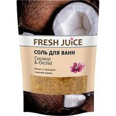 Fresh juice. Соль для ванны Fresh Juice Coconut & Orchid 500 мл (4823015937644)