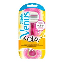 Gillette. Верстат для гоління Gillette Venus&Olay Sugarberry 5 лез + 2 касети Польща(327560)