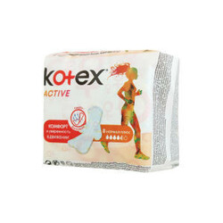 Kotex. Гигиенические прокладки Кotex active, нормал плюс, 8 шт (5029053570532)