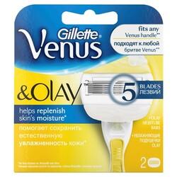 Gillette. Сменные картриджи для бритья Venus & Olay (2 шт). (089031)