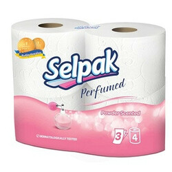 Selpak. Папір туалетна SPA кольорова з ароматом пудри 4 шт/уп   (8690530065482)