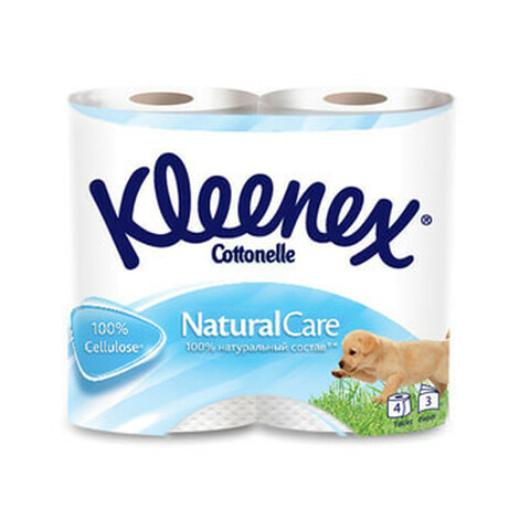 Kleenex. Бумага туалетная Natural 3-слойная 4шт (5029053545141)