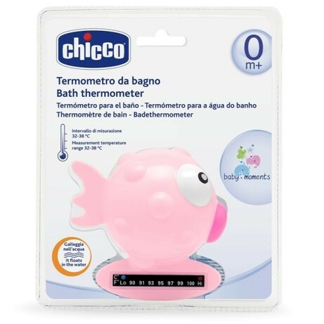Chicco. Термометр для ванни, "Рибка" рожевий(8058664011902)