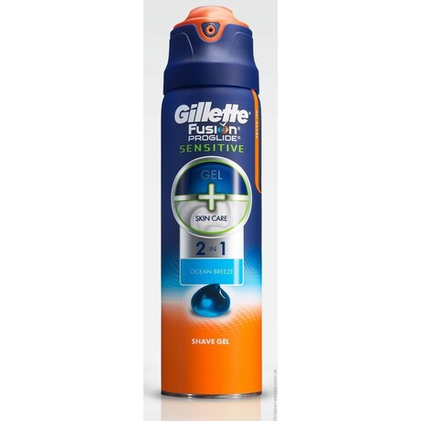 Gillette.Гель для бритья Gillette Fusion ProGlide Sensitive Ocean Breeze 170 мл (357895)