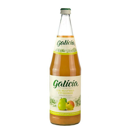 Galicia. Яблочно-грушевый сок неосветленный 1л, стекло(4820209560947)