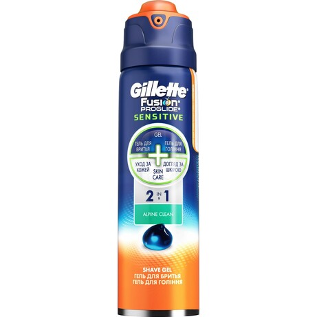 Gillette.Гель для гоління Gillette Fusion ProGlide Sensitive Alpine Clean 170 мл(357932)