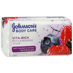 Johnsons. Мыло восстанавливающее с экстрактом малины Vita Rich (c ароматом лесных ягод), 125 г (2395