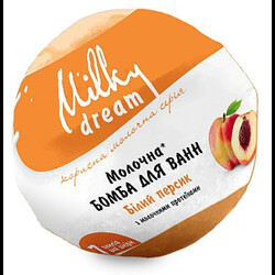 Milky Dream. Бомба для ванн "Білий персик" з молочними протеїнами, 100 г(300790)