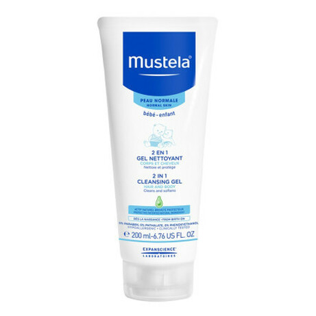 Mustela. Очищаючий гель для волосся і тіла 2 in 1 Cleasing Gel, 200 мл(028183)
