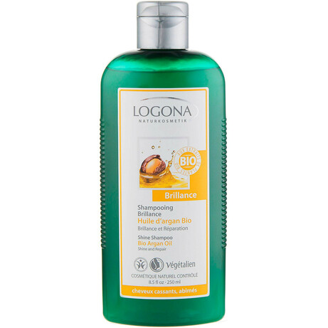 Logona. БИО-Шампунь Блиск і Відновлення для пошкодженого волосся з Аргановым олією, 250мл (4017645