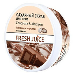 Fresh Juice. Скраб для тіла Chocolate&Мarzipan цукровий  225мл(4823015925788)