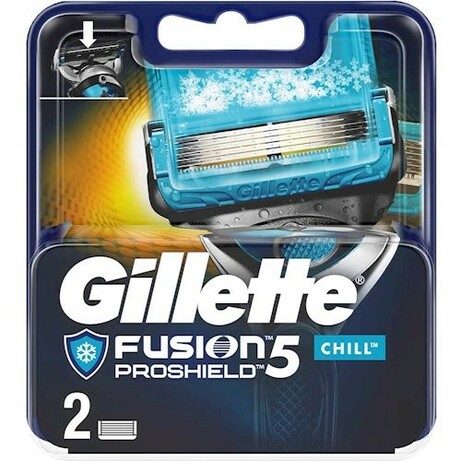 Gillette. Кассеты сменные  Fusion Proshield Chill, 2 шт (7702018412334)