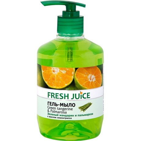 Fresh Juice. Гель-мыло Fresh Juice Green Tangerine&Palmarosa 460 мл (4823015937217)
