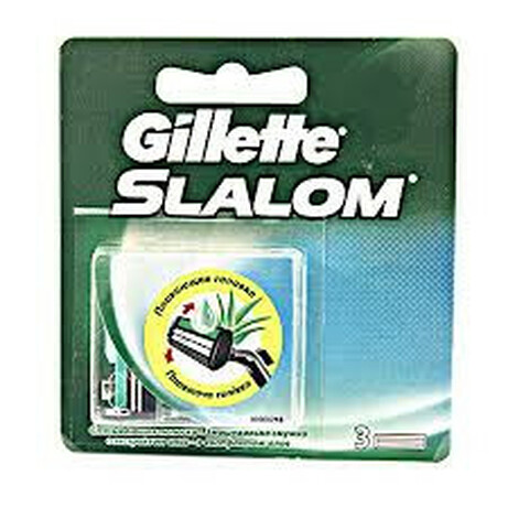 Gillette. Картридж для бритья Slalom Plus Push Clean   3шт/уп (7702018867851)