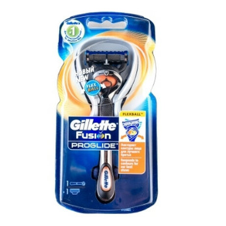 Gillette. Бритва Fusion ProGlide Flexball с 1 сменной касетой  (7702018388707)