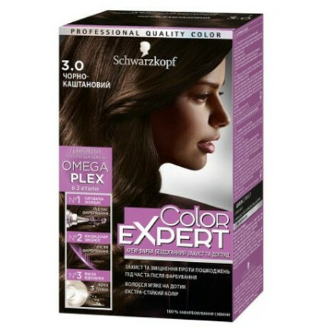 Schwarzkopf. Color Expert Фарба для волосся 3-0 Чорно-каштановий 121,8мл  1 шт   (4015100197716)