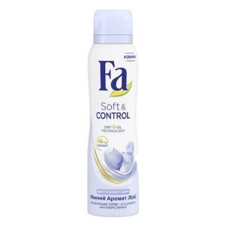 Fa. Дезодорант-спрей Soft&Control Нежный аром лилии 150 мл (4015100189995)