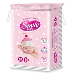 Smile. Ватные диски Smile Baby для детей 60 шт (4823071619546)