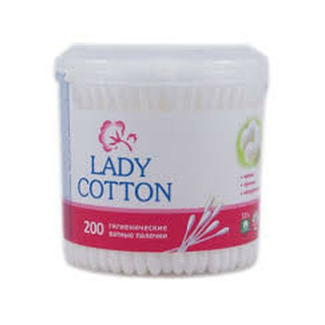 Lady Cotton. Палочки ватные   200шт/уп  ( 4823071607604)