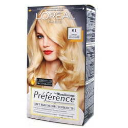 L`Oreal. Краска для волос RECITAL Preference тон 01 1шт (3600520249834)
