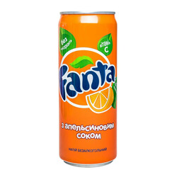 Fanta. Напиток Orange 0,33л ж/б (5449000023827)