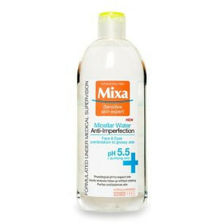 Mixa. Вода міцела для комбінованої і жирної шкіри 400 мл(3600550932805)
