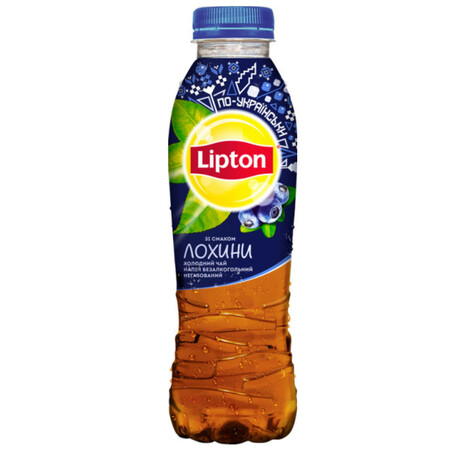 Lipton. Чай холодный черный со вкусом голубики, 0,5л (4823063115292)