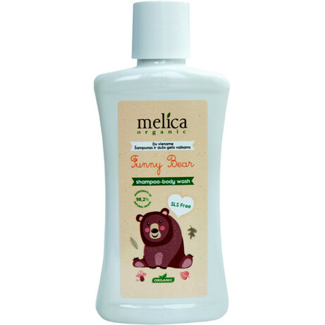 Melica Organic. Детский шампунь и гель для душа от медвежонка 300 мл (003310)