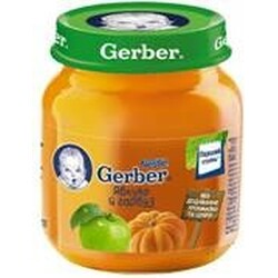 Gerber пюре "Яблуко і гарбуз", 6+ м. 130 гр. (5900452078785)