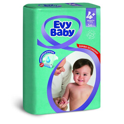 Evy baby. Детские подгузники Evy Baby Maxi Jumbo 4+ (9-20 кг) 54 шт (8690506411237)