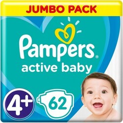 Pampers. Подгузники Pampers active baby 4+ (10-15 кг), 62 шт. (948335)