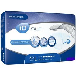 iD. Подгузники для взрослых iD Expert Slip Plus L 115-155 см 30 шт 6 капель (5411416048190)