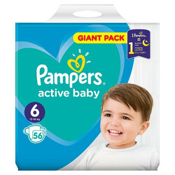 Pampers. Подгузники Pampers Active Baby-Dry Размер 6 (13-18 кг), 56 шт. (950130)