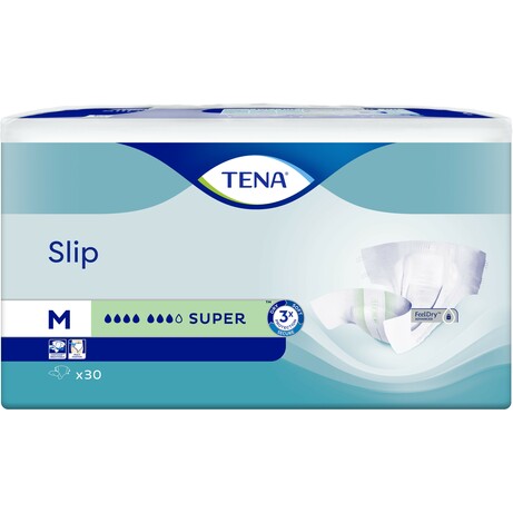 Tena. Подгузники для взрослых Tena Slip Super M, 30 шт 73-122 см (7322541118055)