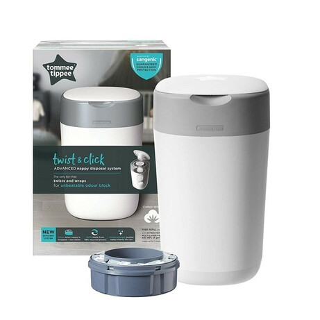 Tommee Tippee. Накопичувач підгузників Tommee Tippee Sangenic Twist and Click - Cotton White(5010415510013) (71580)