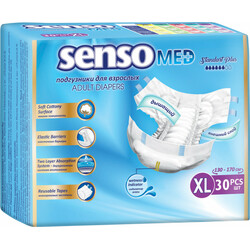 Senso. Подгузники для взрослых Senso Med Standart Plus размер ХL 30 шт (4810703123670)