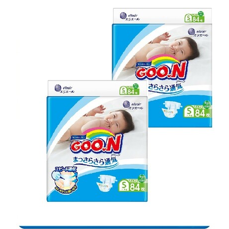 Goo.N. Підгузники S(4-8 кг), mega pack, 2x84 шт.(4902011856217)