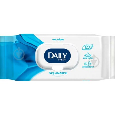 Daily Fresh. Влажные салфетки антибактериальные 120 шт. (4823071642322)