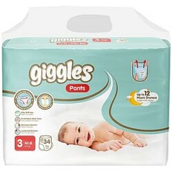 Giggles Подгузники-трусики детские Midi Pants 3 (4-9 кг) 34шт 8680131205134