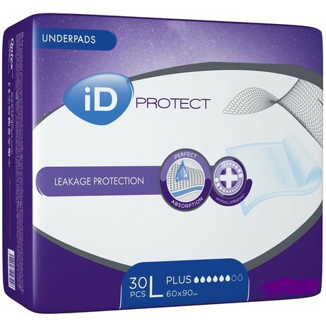 ID PROTECT. Пеленки iD Expert Protect  Plus 60x90 см 30 шт (5411416047926)