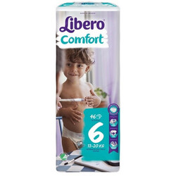 Libero. Підгузники Libero Comfort  6(13-20 кг), 46 шт(Пошкоджена Упаковка)
