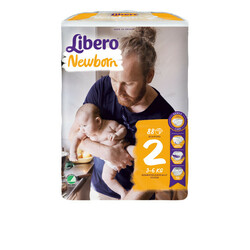 Подгузники Libero Newborn 2 (3-6 кг), 88 шт. (731477)