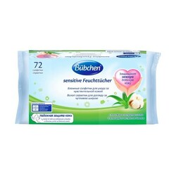 Bubchen. Влажные очищающие салфетки для чувствительной кожи Baby Sensitive Feuchttucher, 72шт (62606