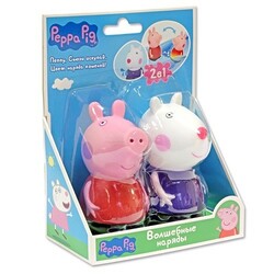 Peppa. Набор игрушек-брызгунчиков PEPPA - ВОЛШЕБНЫЕ НАРЯДЫ (Пеппа и Сюзи, меняют цвет в теплой воде)