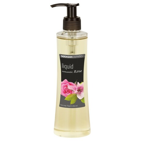 Sodasan. Жидкое мыло "Romantic Rose" с розовым и оливковым маслами, 250мл (071260)