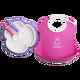 Babybjorn. Дитячий набір посуду : тарілка, прилади, нагрудник(бузковий/рожевий), 4мес(78046)