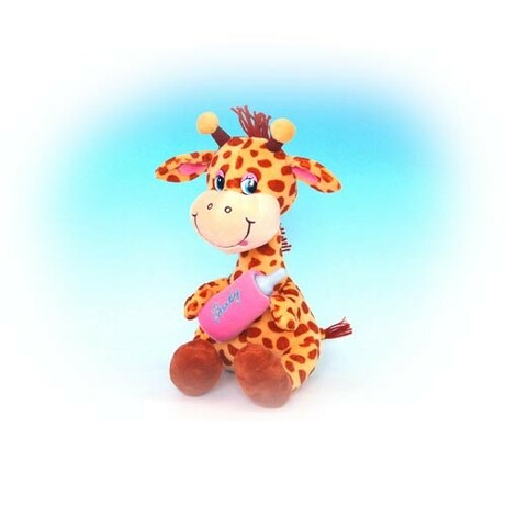Lava.  М'яка іграшка Жирафчик з пляшкою(музичний., 27 см)(LA8281A)