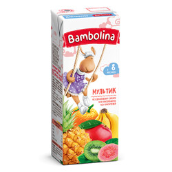 Bambolina. Сок мультифруктовый, 200 мл 8 мес + (004237)