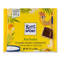 Ritter Sport. Шоколад молочний йогурт-мед-фундук 100г. (4000417216007)