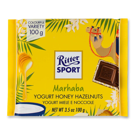 Ritter Sport. Шоколад молочный  йогурт-мед-фундук 100г. (4000417216007)